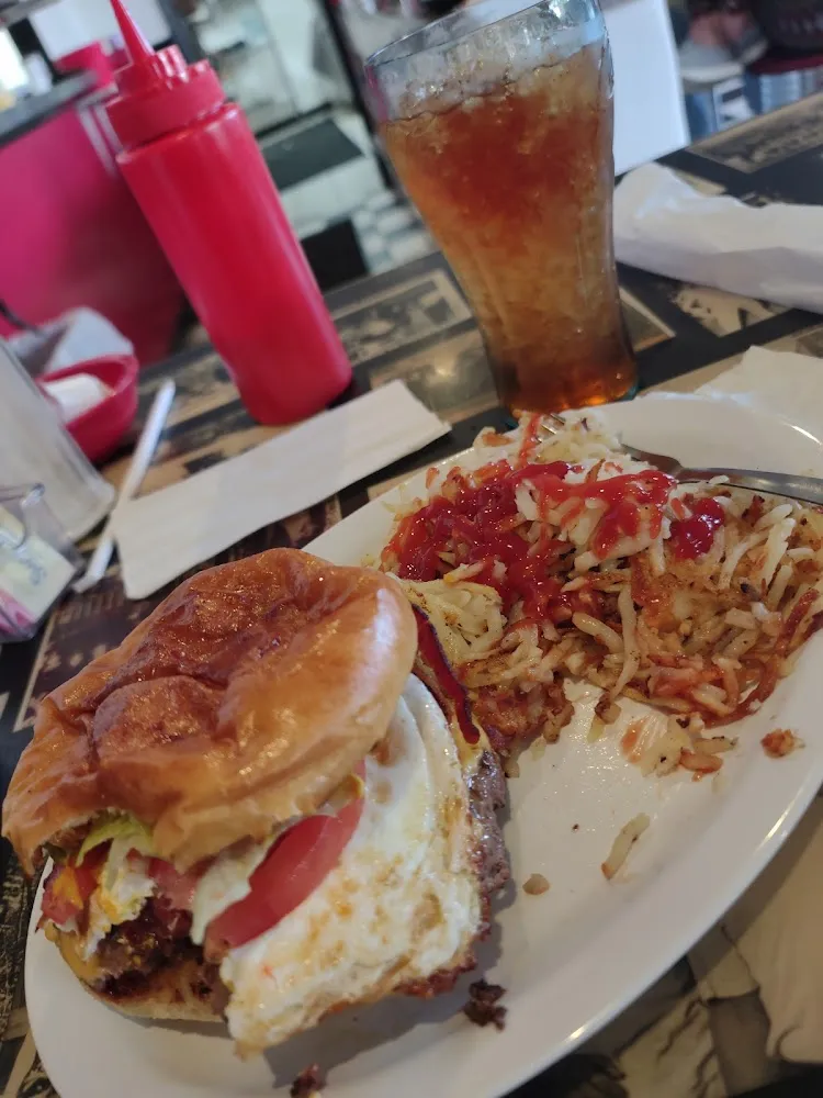 Hamburger with an Egg on It